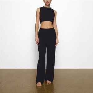 SKIMS Boyfriend Black Wide Leg Women's Pants